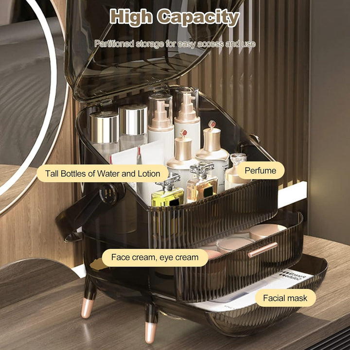 Galatée Retro Serie 180°Drehbar Tragbare Make Up Organizer Kosmetikbox Kosmetische Aufbewahrungs Box