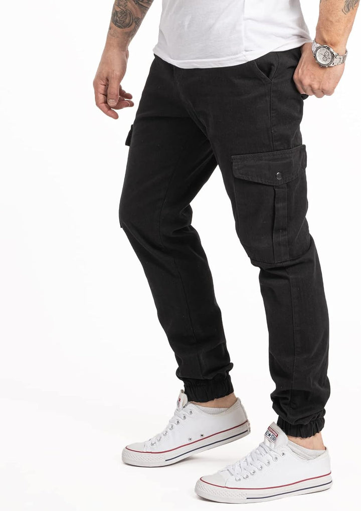 Rock Creek Herren Hose Cargohose RC-2356 32W / 30L Schwarz, 32W / 30L Schwarz