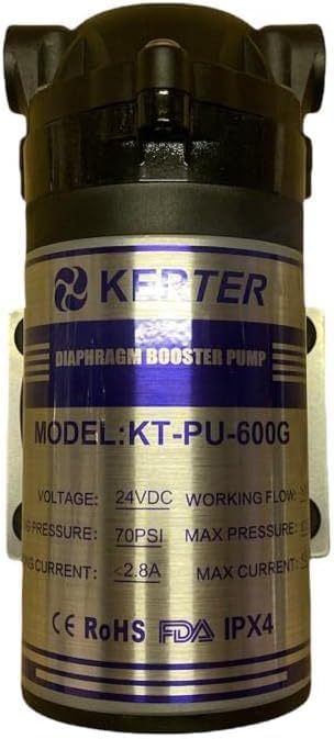 Booster Pumpe Umkehrosmose Wasserfilter Anlage 75-200-400-600 GPD (600gpd), 600gpd