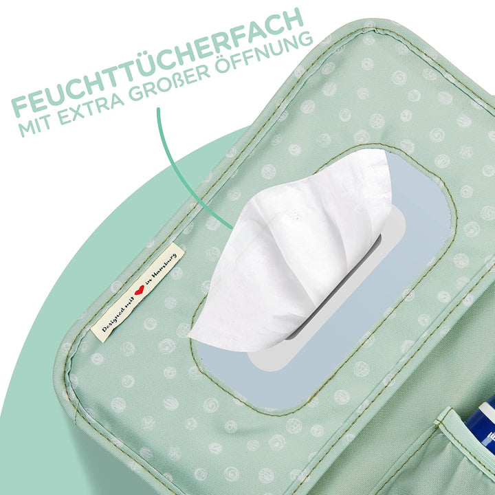 Jubi® Windeltasche mit Wickelunterlage für unterwegs mit extra viel Platz - Kleine Wickeltasche - Mi