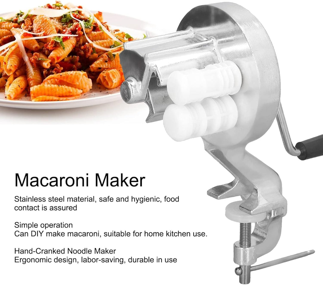 HERCHR Extruder-Nudelmaschine, Manuelle Nudelmaschine Mit Handkurbel, Cavatelli-Maschine aus Edelsta