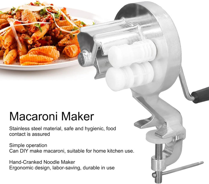 HERCHR Extruder-Nudelmaschine, Manuelle Nudelmaschine Mit Handkurbel, Cavatelli-Maschine aus Edelsta