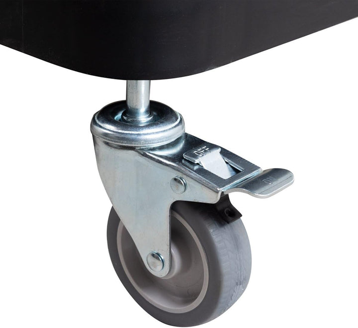 Servierwagen Polypropylen Klein mit Rollen, 3 Ebenen, 81 x 43,5 x 91 cm Gastronomiebedarf