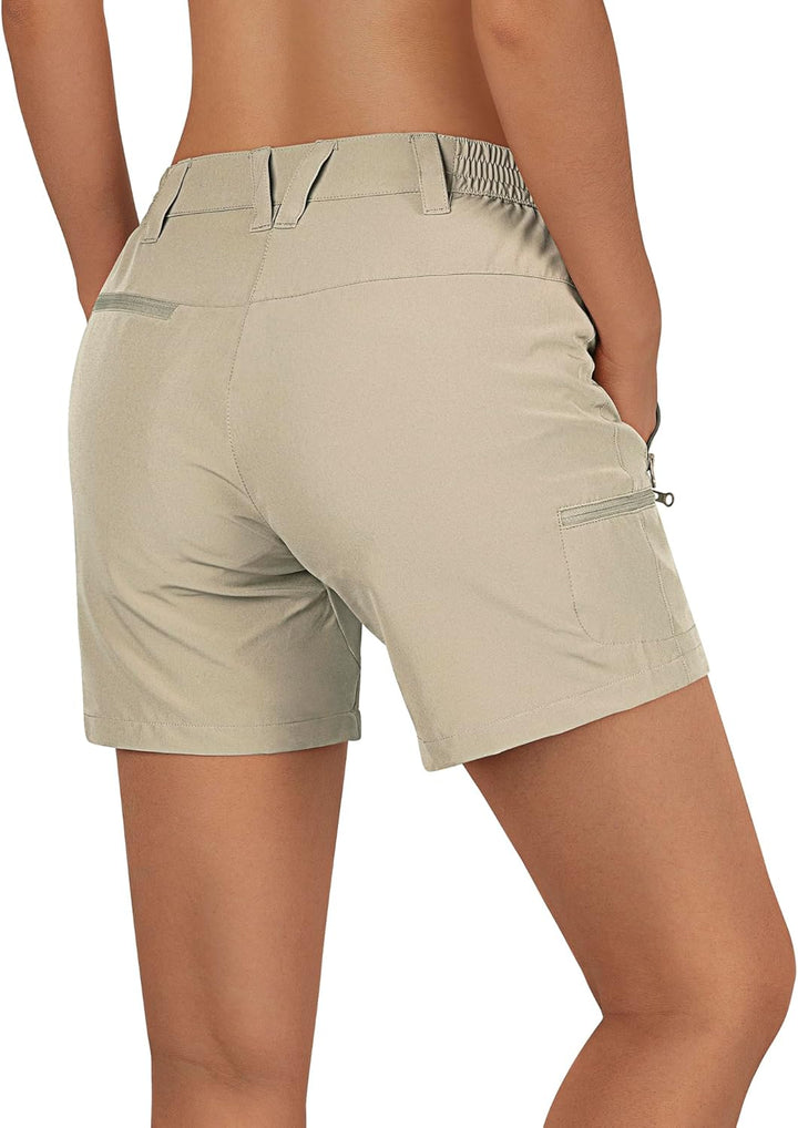 Outdoor Ventures Kurze Hose Damen UPF50+ UV Schutz Wander Shorts Sommer Leicht Trekking Shorts Stret