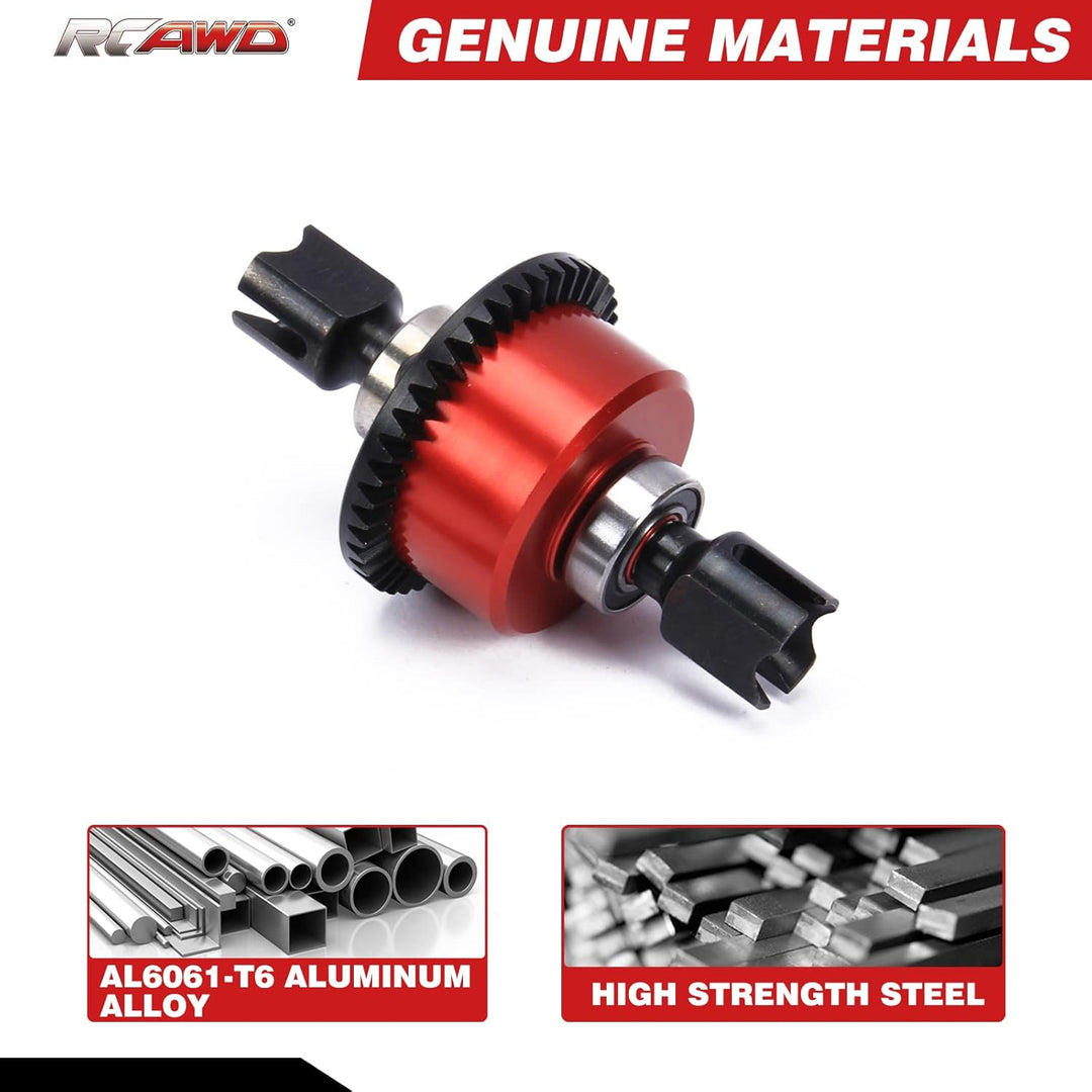 RCAWD ARRMA 6s Diff-Satz Komplett, Stahl Front/Heck-Diff Set komplett mit 40CrMo Hauptdiff Zahnrad 4