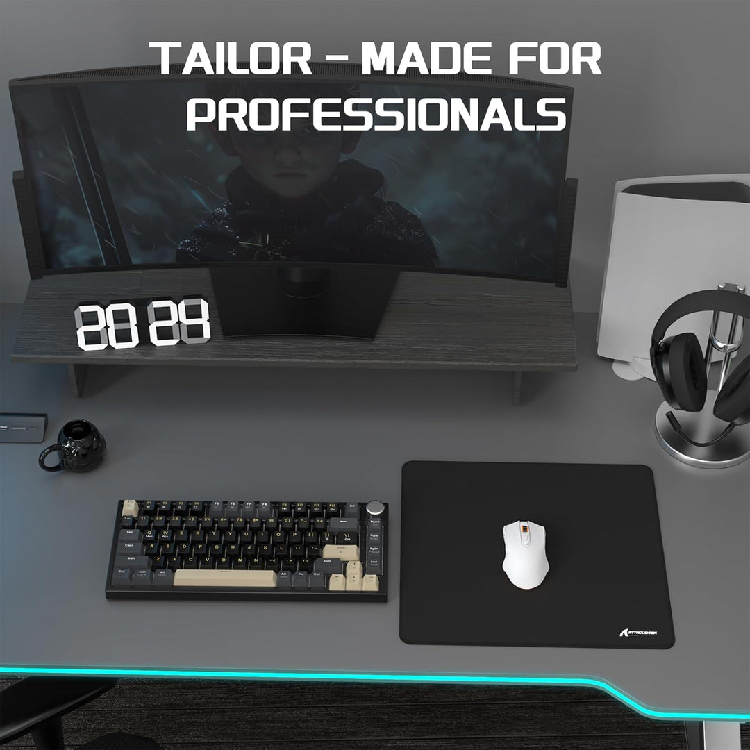 LexonElec x Attack Shark Mittelgrosses Gaming-Mauspad, Desktop-Mauspad Aus Superfeiner Faser, 17,32