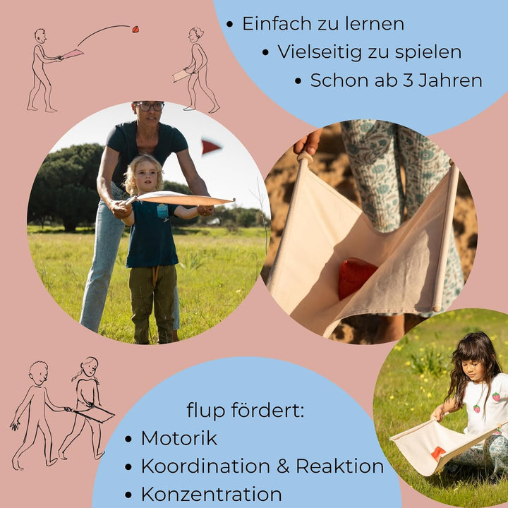 flup Wurfspiel – Outdoor Spiel für Kinder &amp; Erwachsene | Geschicklichkeitsspiel &amp; Fangspiel | Bewegu