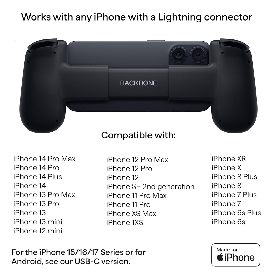 BACKBONE One Mobiler Gaming-Controller für das iPhone (Lightning) - 2nd Gen - Verwandle dein iPhone