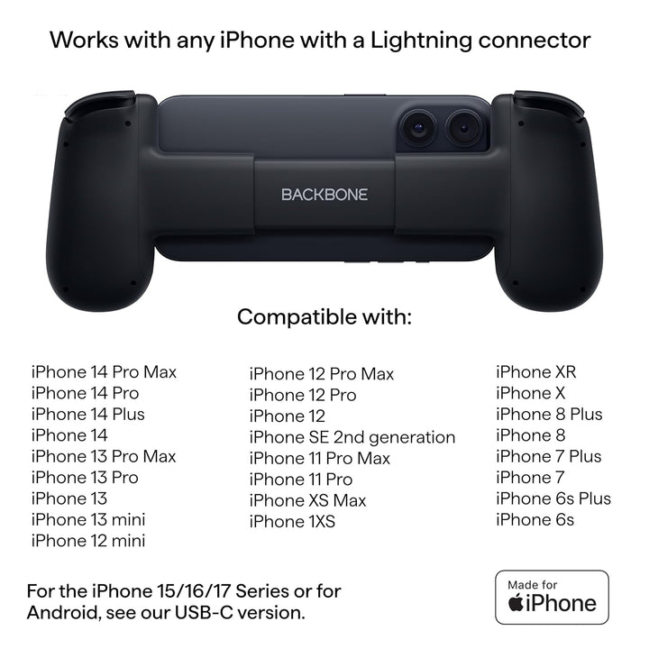 BACKBONE One Mobiler Gaming-Controller für das iPhone (Lightning) - 2nd Gen - Verwandle dein iPhone