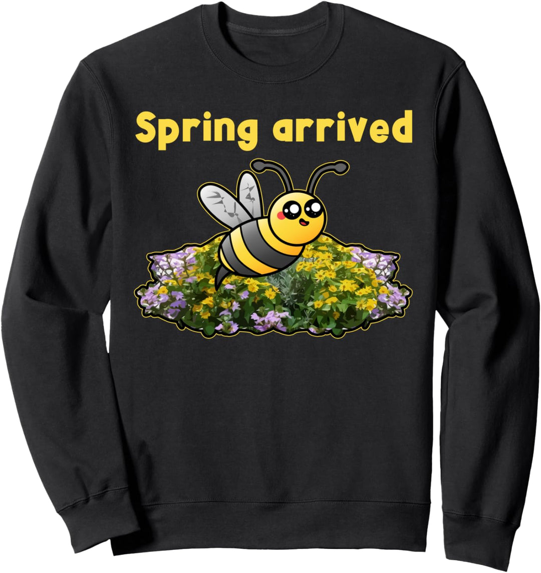 Frühling Gänseblümchen Blumen Insekten Biene Blümchen Blume Sweatshirt