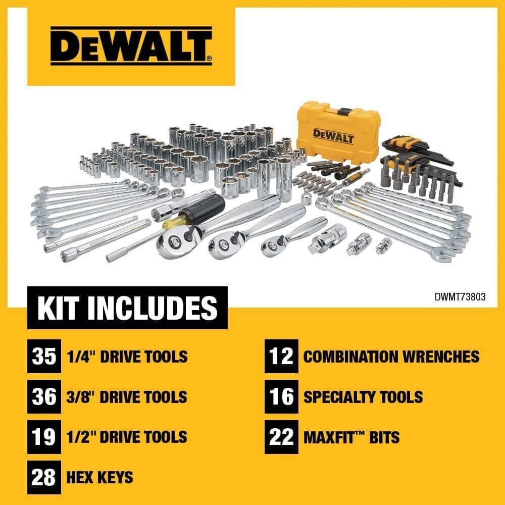 DeWalt Mechaniker-Werkzeugsatz und Steckschlüssel-Set, 168-teilig (DWMT73803) 168 PC Werkzeugset und