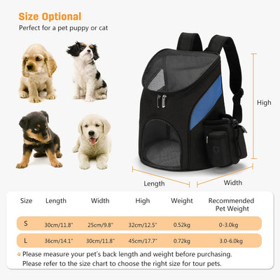 PETCUTE Hunderucksack Katzenrucksack Rucksack für kleine Hunde Haustiertragetasche Taschen mit Abneh