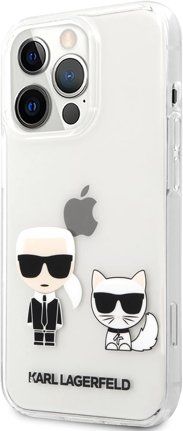 CG MOBILE Karl Lagerfeld Flexible Hartschale Ikonik Choupette Kompatibel mit iPhone 13 Pro Max Langl