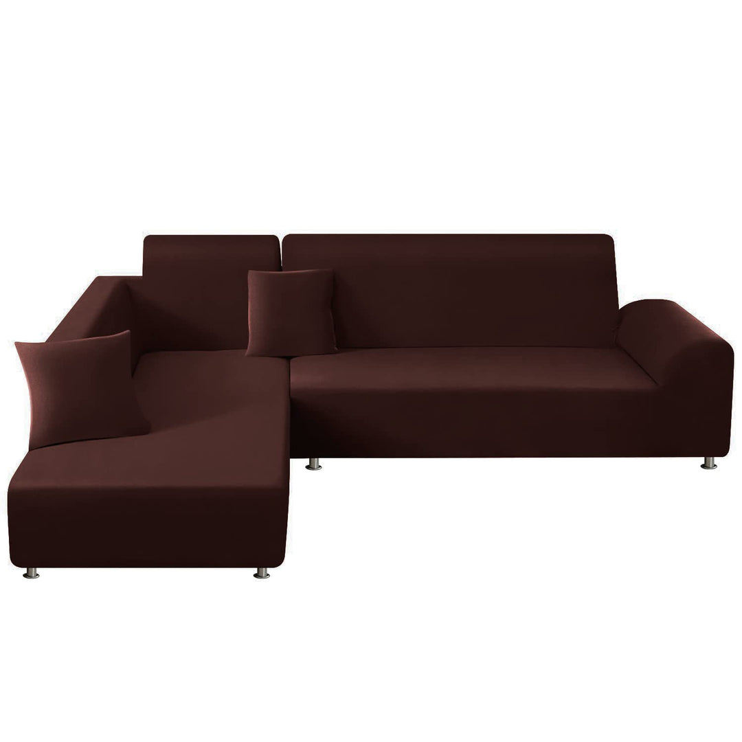 ShowyLive Sofa Überzug Couch Überzug 2er Set für Ecksofa L-Form Sofabezug 3 Sitzer+3 Sitzer, mit 2 S