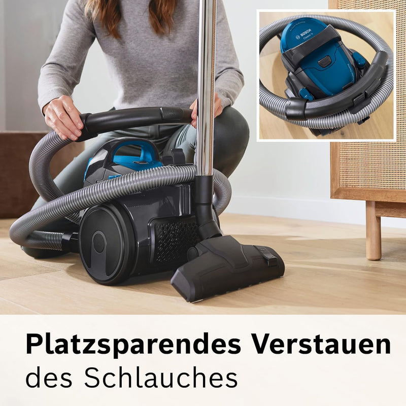 Bosch Staubsauger beutellos Clean´n Serie 2 BGC05A220A, Bodenstaubsauger, Bodendüse für Parkett, Tep