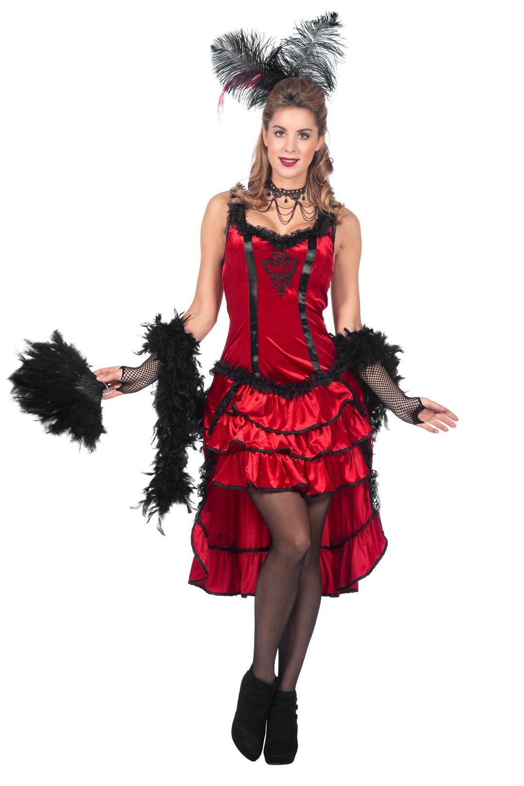 Wilbers &amp; Wilbers - Damen Western - Burlesque Saloon Kleid - einteilig in rot - Saloongirl - Karneva