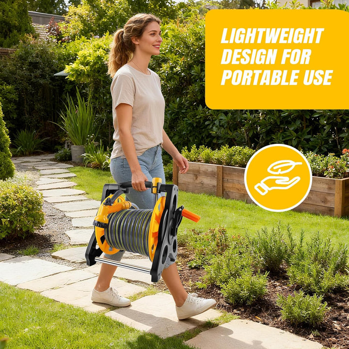 Schlauchtrommel, Gartenschlauchtrommel mit Schlauchrohr (1 Schlauchtrommel + 15 m Schlauchrohr) 1 Ho