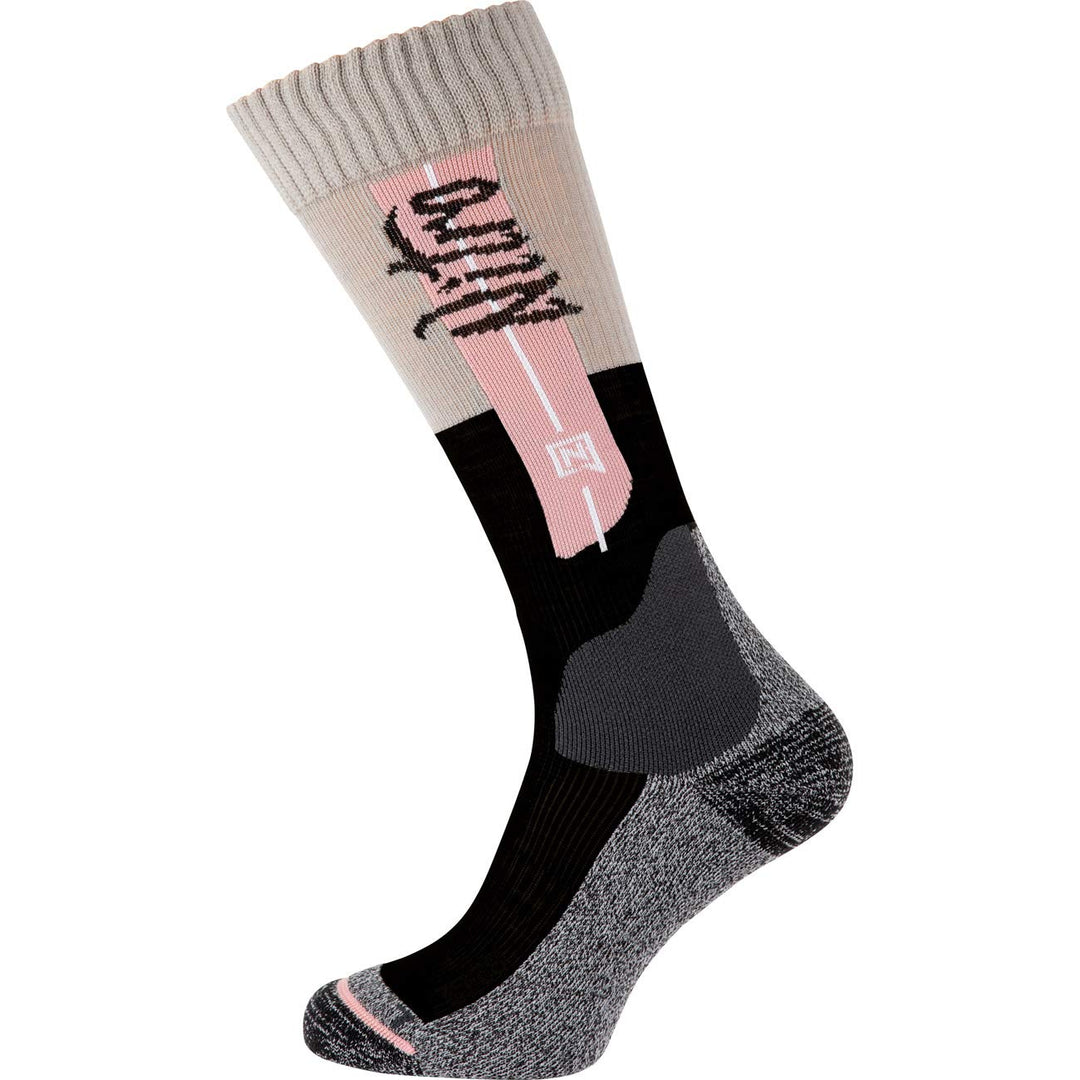 Nitro Damen und Mädchen Snowboardsocken Schwarz/Grau/Pink M CROWN SOCKS, Schwarz/Grau/Pink M CROWN S