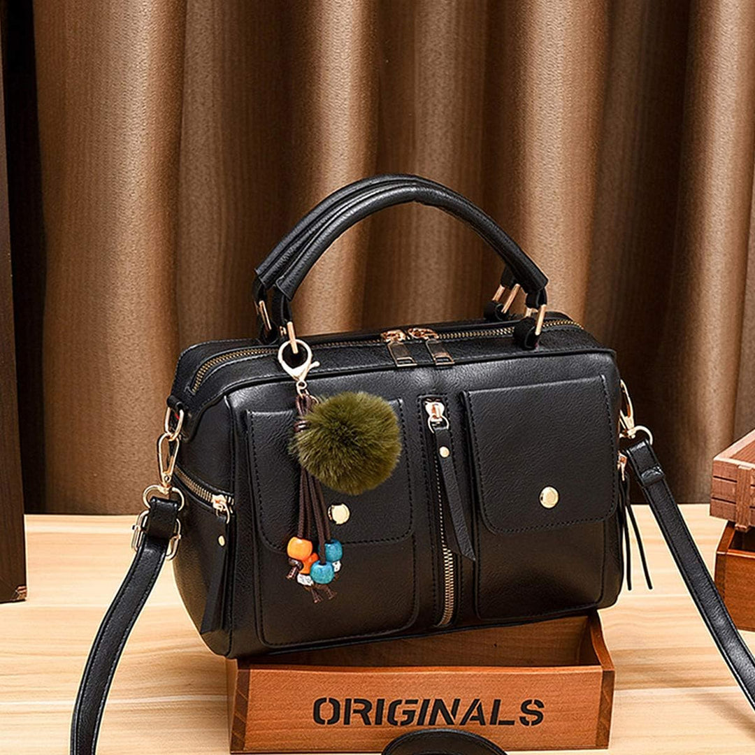 NICOLE & DORIS Damen Mode Handtaschen Modestil Kunstleder Tasche Reissverschluss Umhängetasche Damen