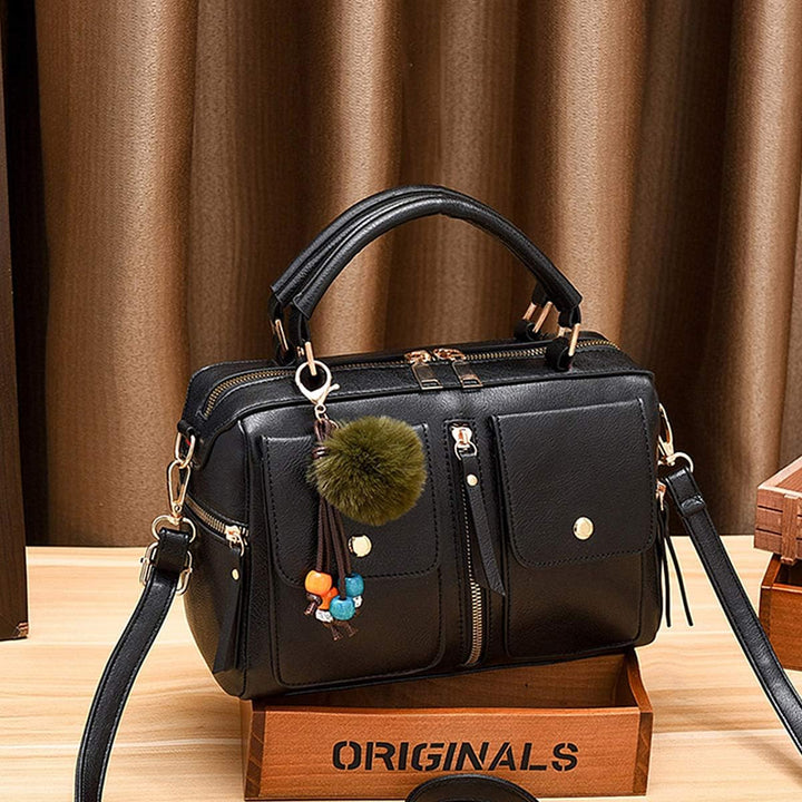NICOLE & DORIS Damen Mode Handtaschen Modestil Kunstleder Tasche Reissverschluss Umhängetasche Damen
