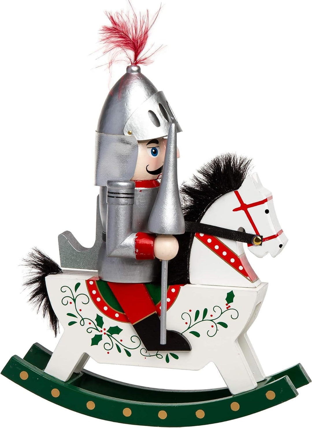 Sikora Serie E grosse XL Nussknacker Reiterlein Weihnachts Deko Figur aus Holz, Farbe/Modell:E01 Sil