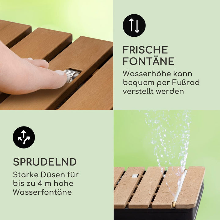 blumfeldt Cool Breeze - Gartendusche, Campingdusche, WPC, Aluminium, Holzoptik, Tragegriff, Gartendu