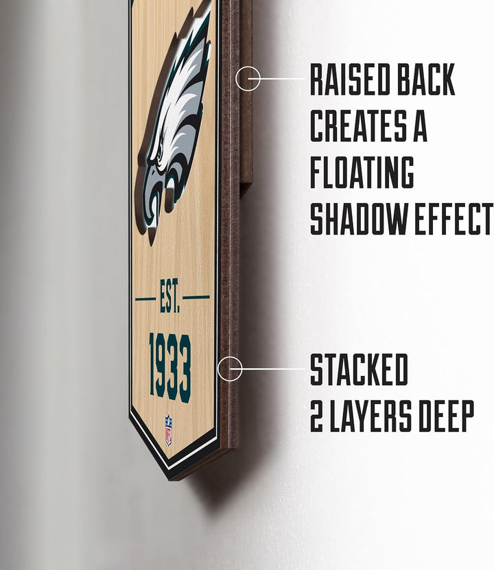 YouTheFan NFL 3D Stadion Banner, 15,2 x 48,3 cm Philadelphia Eagles, Philadelphia Eagles
