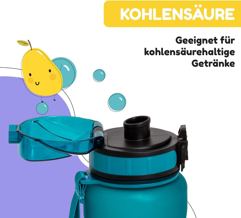 schmatzfatz Sport-Trinkflasche, hält das Wasser kalt, Trinkflaschen für Erwachsene, Kinder, Trinkfla