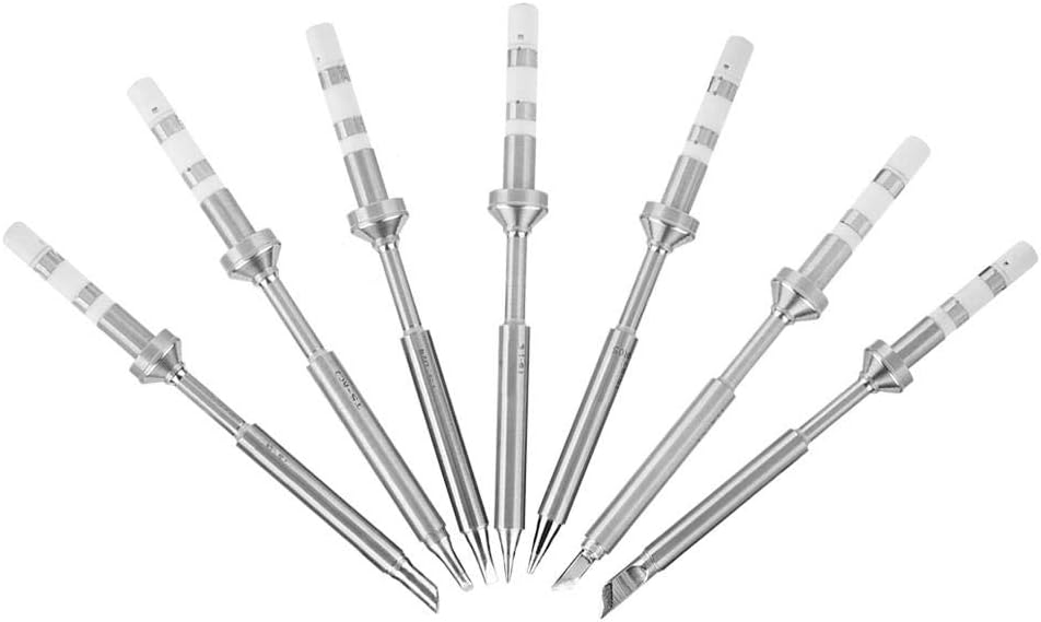 7 Arten Mini Edelstahl Lötkolben Tipps Ersatz für TS100 Lötkolben(7 Pcs), 7 Pcs