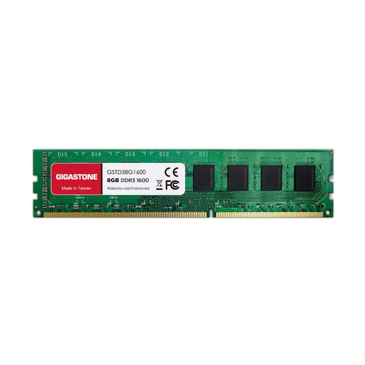 [DDR3 RAM] Gigastone Desktop RAM 8GB DDR3 Ram 8GB DDR3-1600MHz PC3-12800 CL11 1.5V UDIMM 240 Pin/Pol