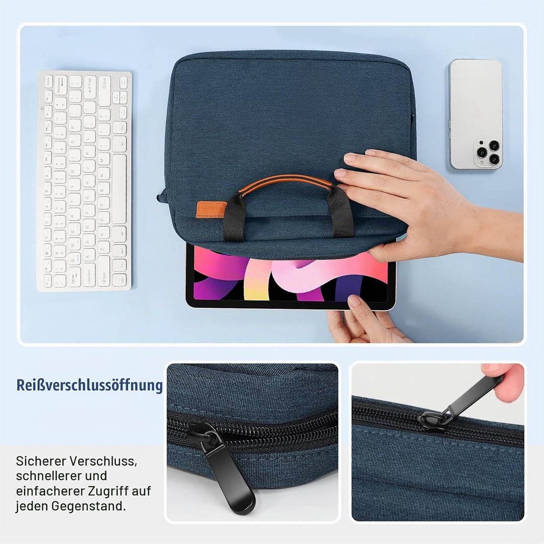 MoKo 9-11" Tablet Tasche Hülle, Schutztasche mit Schultergurt für iPad Pro 11 M2 2022-2018/iPad 10.