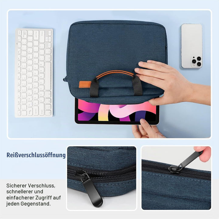 MoKo 9-11" Tablet Tasche Hülle, Schutztasche mit Schultergurt für iPad Pro 11 M2 2022-2018/iPad 10.
