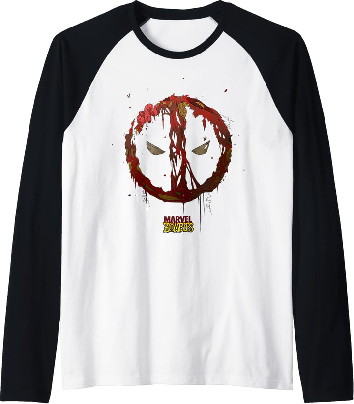 Marvel Zombies Deadpool Zombie Logo Raglan