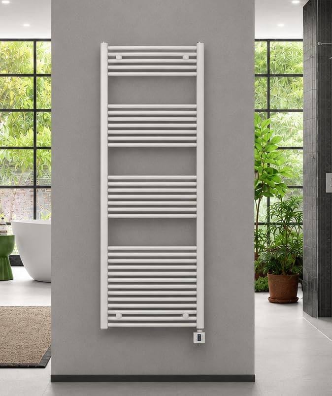 anapont elektrischer Badheizkörper 1775x750 weiss gebogen | Timer-Funktion, Handtuchheizkörper, Made