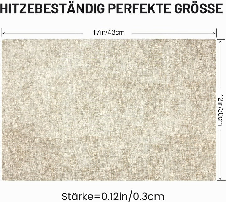 Leder Hitzebeständige Tischsets 6er Set Wasserdicht Abwischbar Waschbar PU Tischsets,Leicht zu Reini