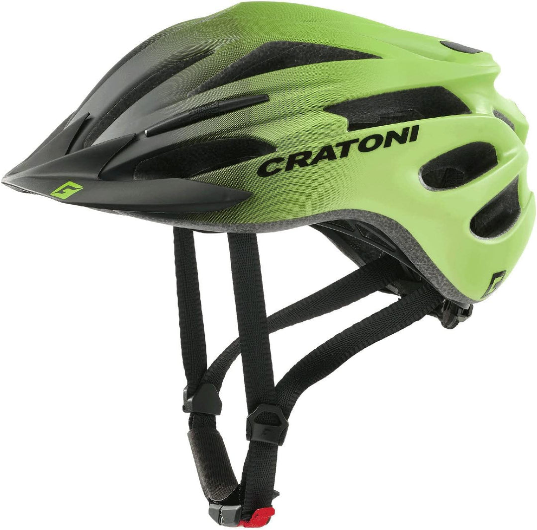 Cratoni Helmets Fahrradhelm für Kinder Pacer JR Mountainbike Jugendhelm Allroundhelm M Schwarz/Lime