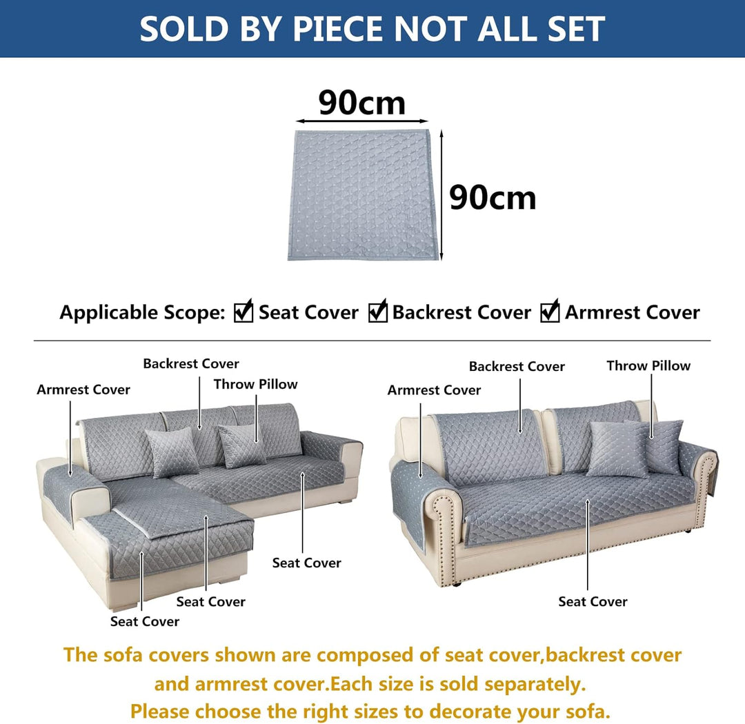 Eismodra Sofa Überzug,Sofabezug 3 Sitzer,Anti-Rutsch-Couch Überzug für L Form Sofaschoner Chaiselong