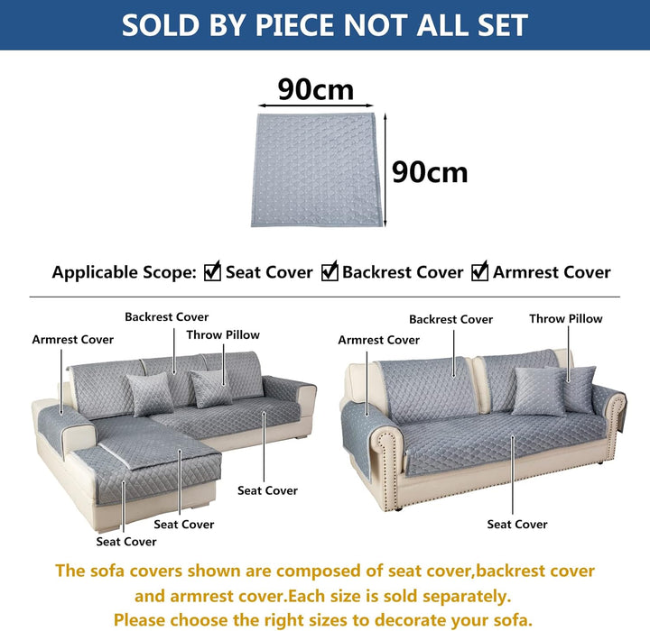 Eismodra Sofa Überzug,Sofabezug 3 Sitzer,Anti-Rutsch-Couch Überzug für L Form Sofaschoner Chaiselong