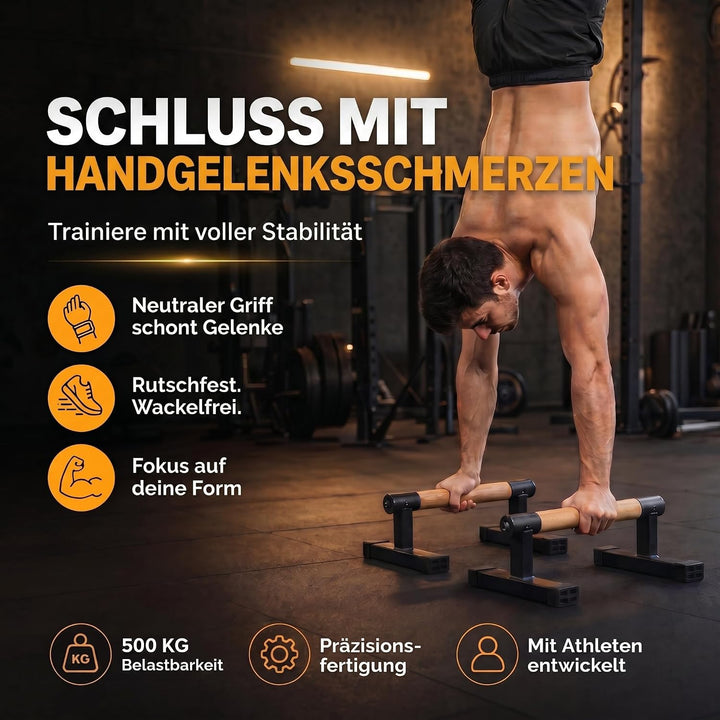 Body &amp; Mind® Push-Up Liegestütz-Griffe; Kompakte Trainings-Griffe Fitness-Rack für Ganzkörper-Traini