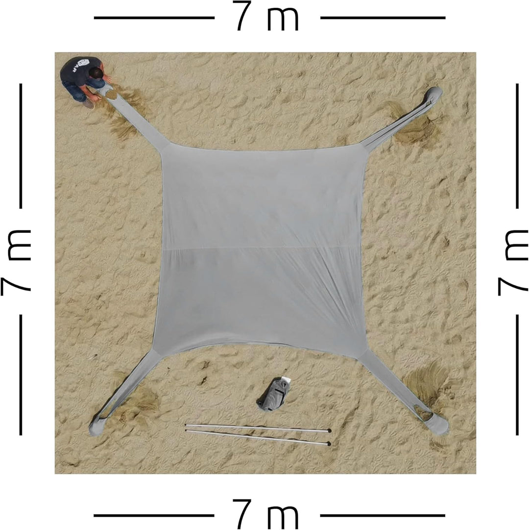 your GEAR Cameo Beach Shelter 3 x 3 m - XXL Strandmuschel, Sonnensegel, UV 50+ Sonnenschutz, Strandz