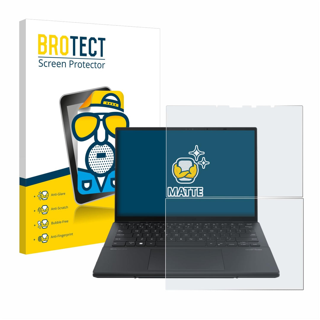 BROTECT Entspiegelungs-Schutzfolie für ASUS ZenBook Duo OLED 2024 UX8406 Matte Displayschutz-Folie,