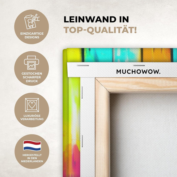 MuchoWow© Leinwandbild Gross 120x80 cm XXL Dekoration Wohnzimmer Bilder Pictures Wall Decoration Liv