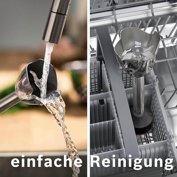 Bosch Stabmixer ErgoMaster Serie 6 MSM6M622, einhändig bedienbar, Edelstahl-Klingen, verschleissfrei