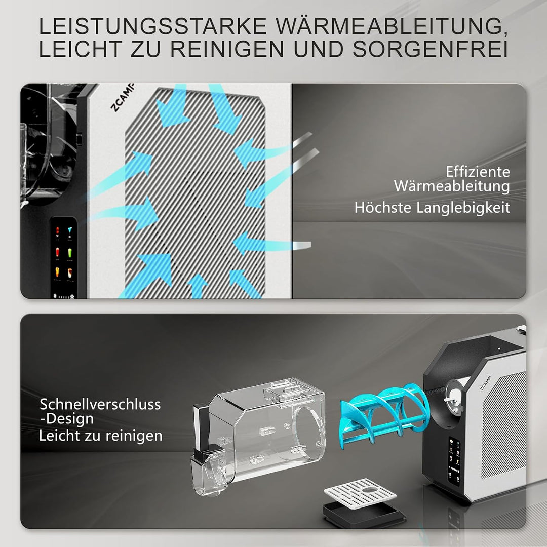 HBS-1901EU 1,9l Eismaschine, Slush Maschine, Eiscrememaschine,Smoothie-Mixer, 6 Funktionen, Für Die