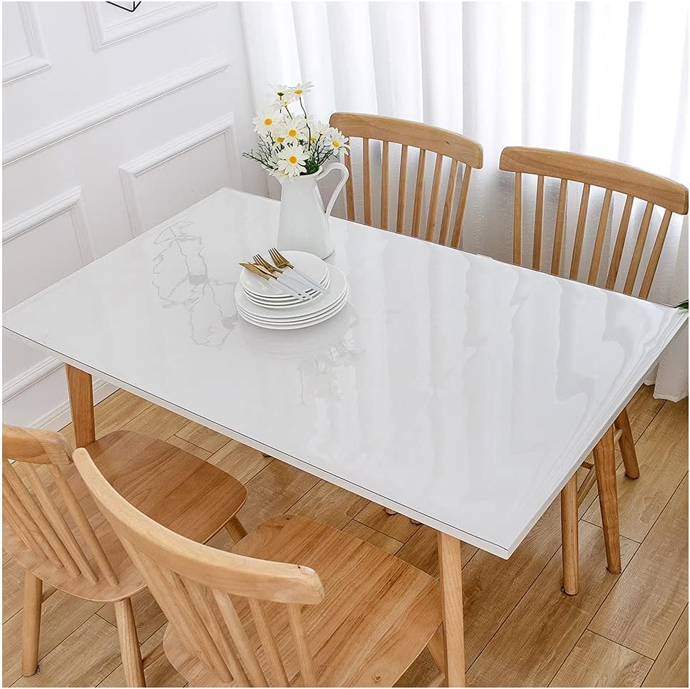 LAVOUP Tischschutz, transparent, PVC, abwischbar, wasserdicht, für Zuhause, Küche, 60 x 150 cm, tran