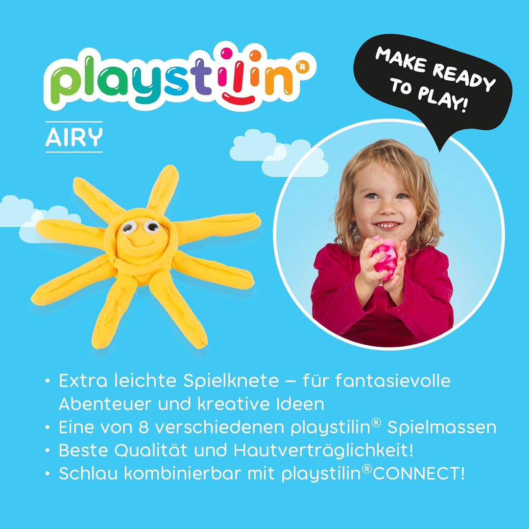 Playstilin Airy - extra leichte Spielknete, superluftige, vegane Kinderknete, kreatives Plastilin Kn