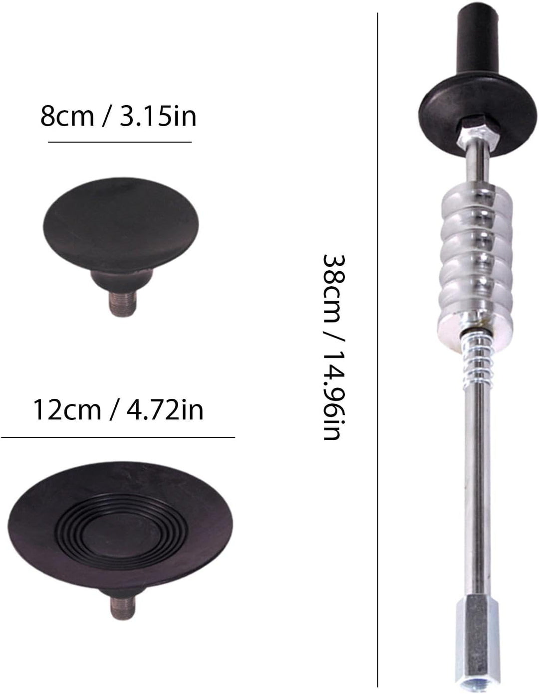 Saugnapf Gleithammer, Saugnapf Dent Puller mit starkem Gummi Vakuumgriff und manueller Steuerung, Sa