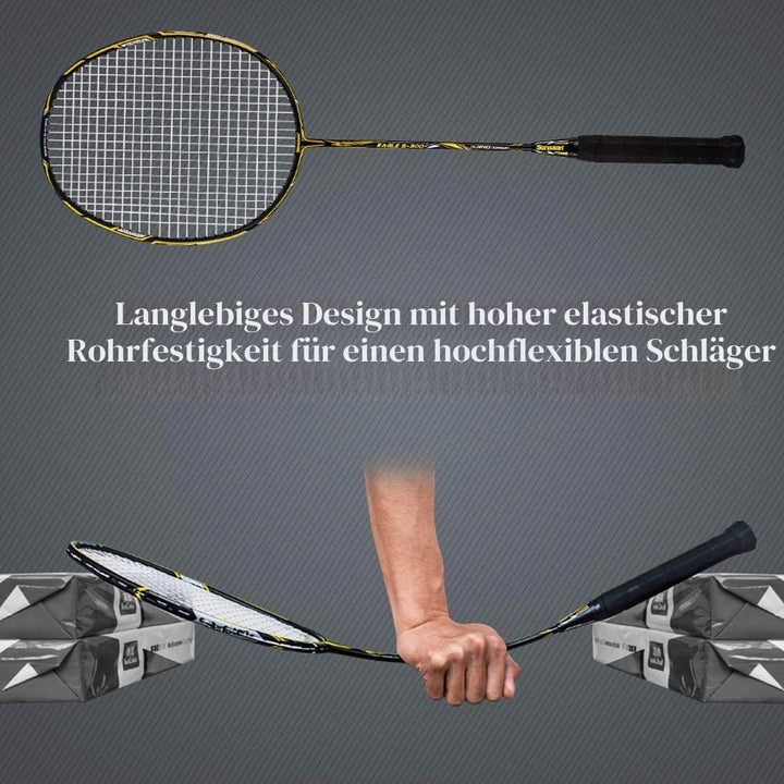Senston S300 Graphit Badminton Set Carbon Badmintonschläger Badminton Schläger mit Schlägertasche un