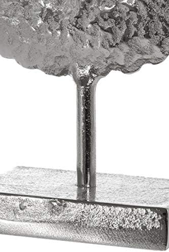 MyFlair 218018 Dekorationsskulptur, Metall, Silber, 31 x 11 x 44 cm, 8 31 x 11 x 44 cm Silber, 31 x