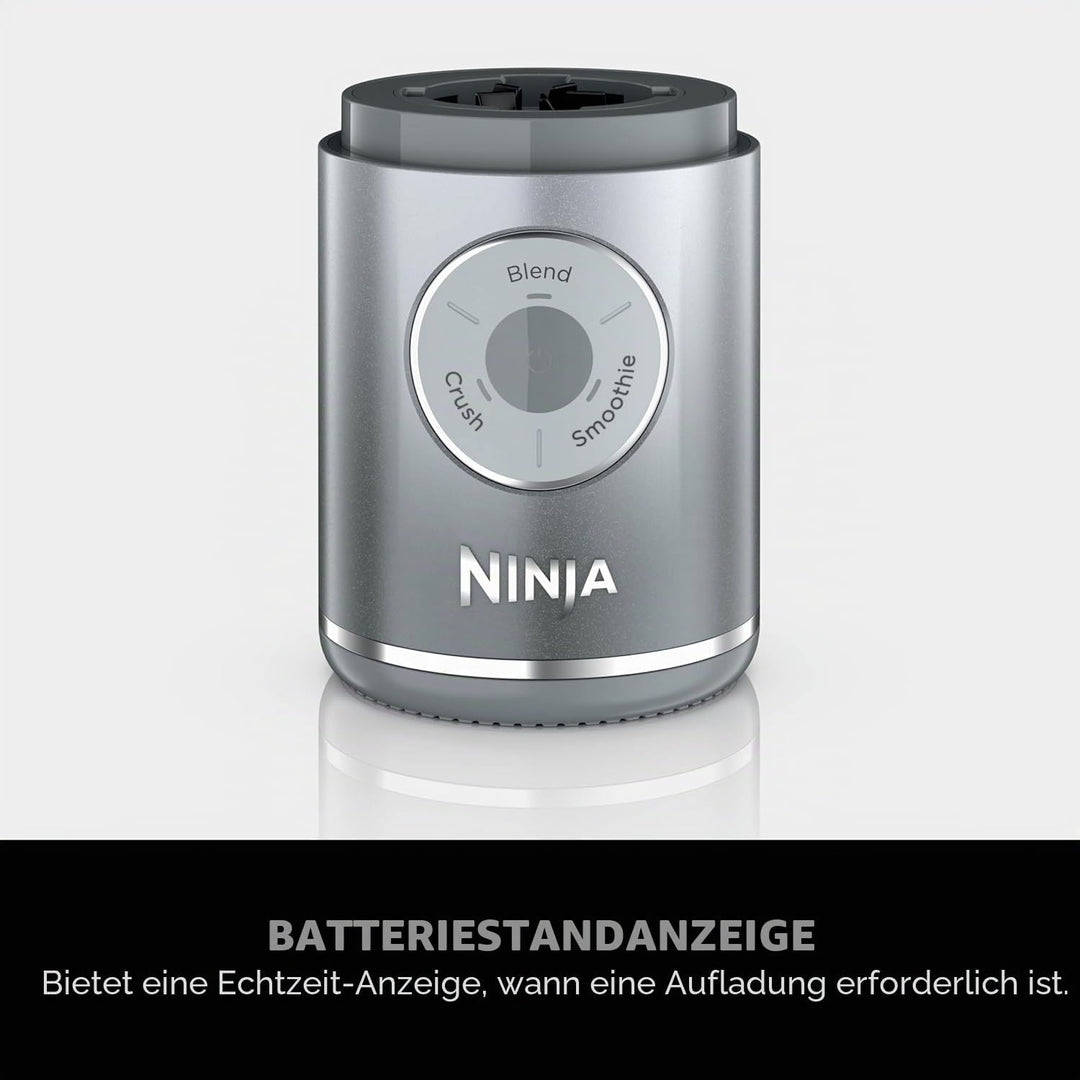 Ninja Blast Max Tragbarer Mixer, 570 ml, wiederaufladbarer Akku, Mixbecher & auslaufsicherer Deckel,